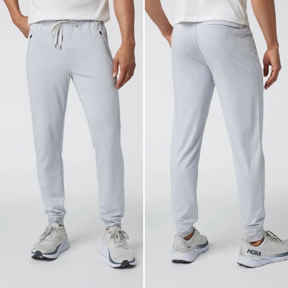 Vuori Men’s Ponto Performance Jogger in Platinum Heather NWOT Size S